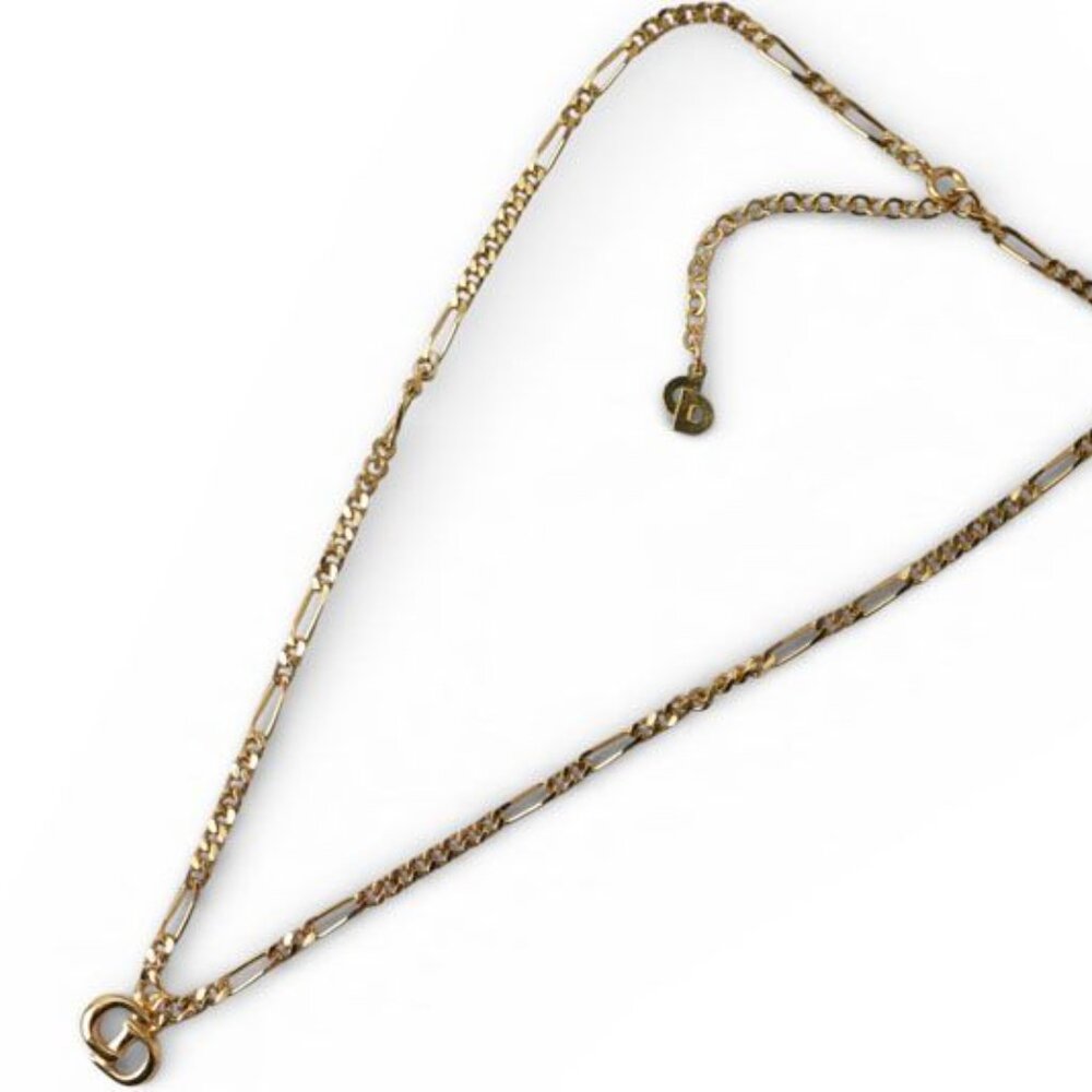 Christian Dior Necklace Vintage Logo Motif - Picture 3 of 6